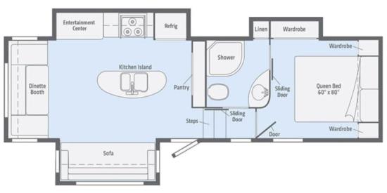 Floor Plan for Winnebago Fifth Wheel